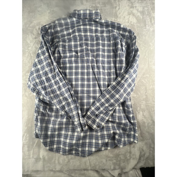 Eddie Bauer Men's Size L Plaid Long Sleeve Button Front Casual Shirt 100% Cotton - Picture 7 of 8